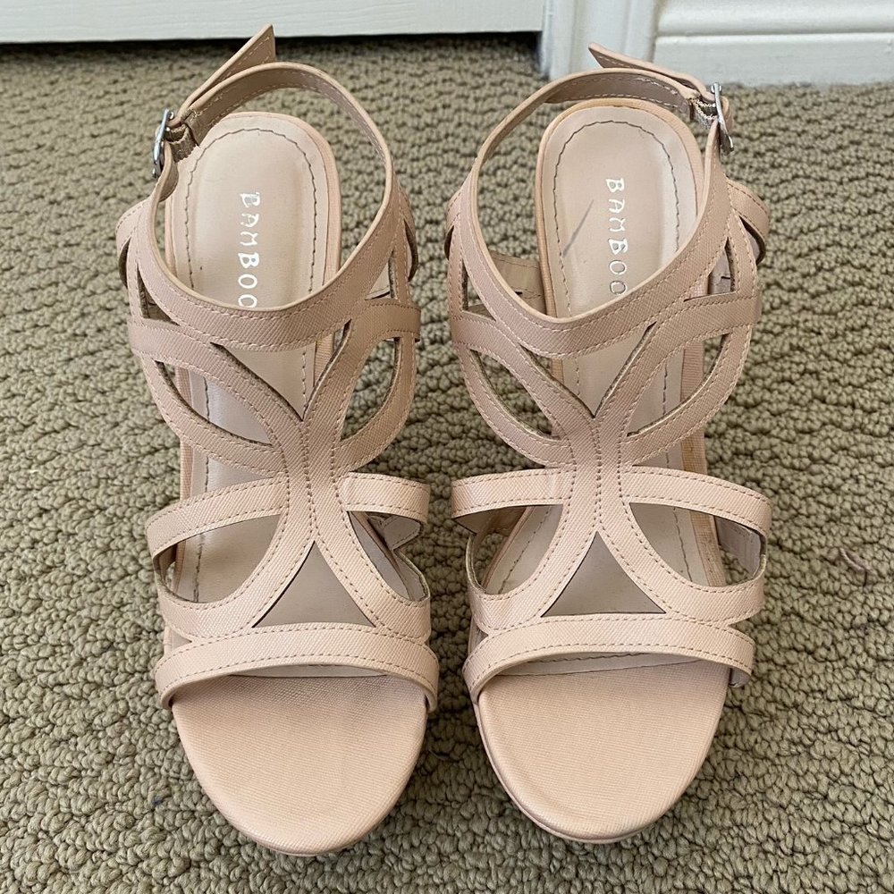 Nude/Pink Wedges - Picture 2 of 6